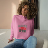 Inspirational Crop Hoodie - 'I Wear the Armor of God' with Bible Verse