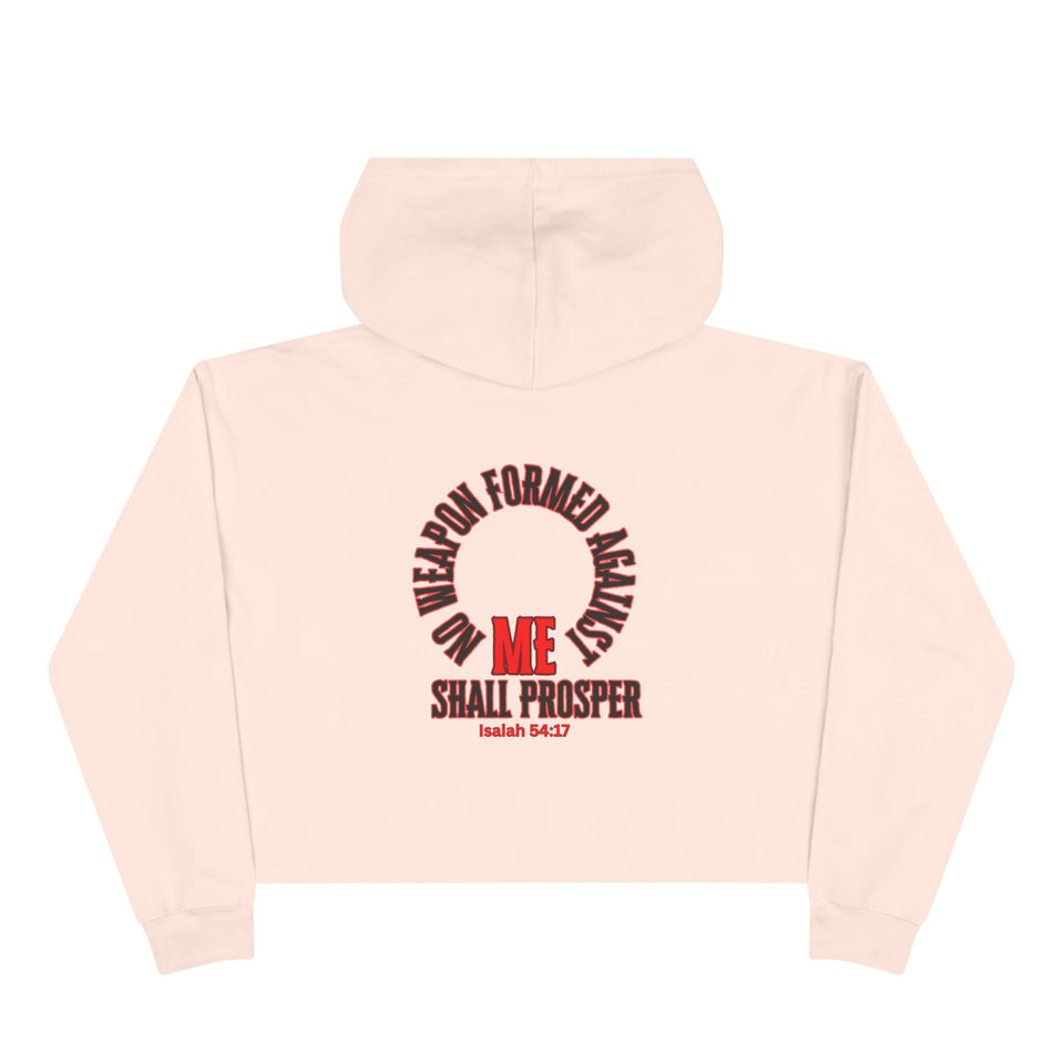 Inspirational Crop Hoodie - 'I Wear the Armor of God' with Bible Verse