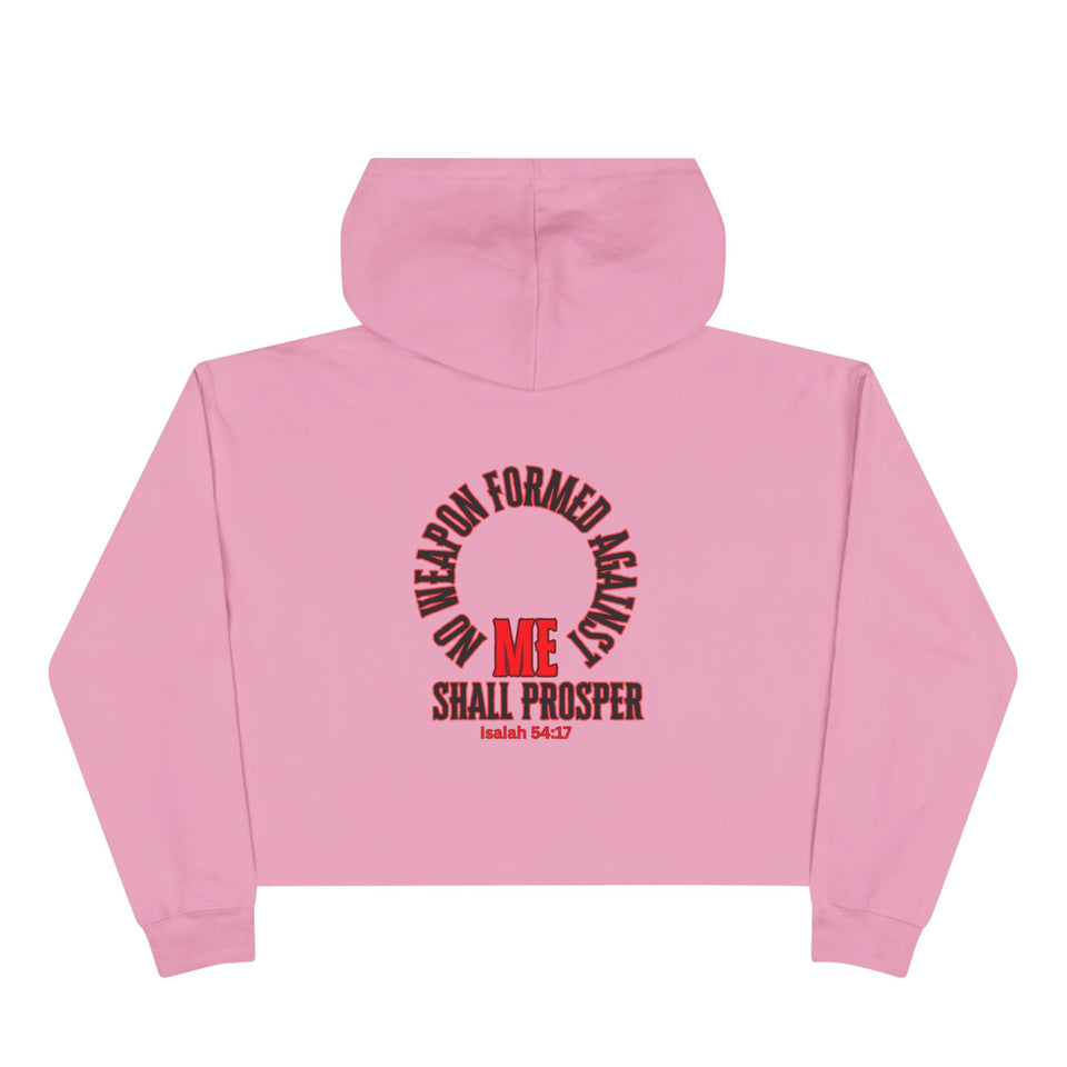 Inspirational Crop Hoodie - 'I Wear the Armor of God' with Bible Verse
