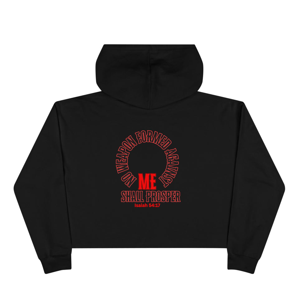 Inspirational Crop Hoodie - 'I Wear the Armor of God' with Bible Verse