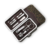 100pcs/lot 7 in 1 Nail Tools Manicure Set Feet Care Clipper Kit Pedicure Tweezer Knife Ear Pick Utility Nail Cutter Gifts SN553