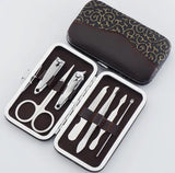 100pcs/lot 7 in 1 Nail Tools Manicure Set Feet Care Clipper Kit Pedicure Tweezer Knife Ear Pick Utility Nail Cutter Gifts SN553