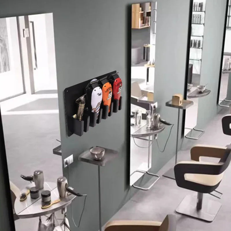 Wall  Clipper Rack Hair Trimmer Shaver Holder Mounted Hair Dryer Barber  Box Salon Practical Tool