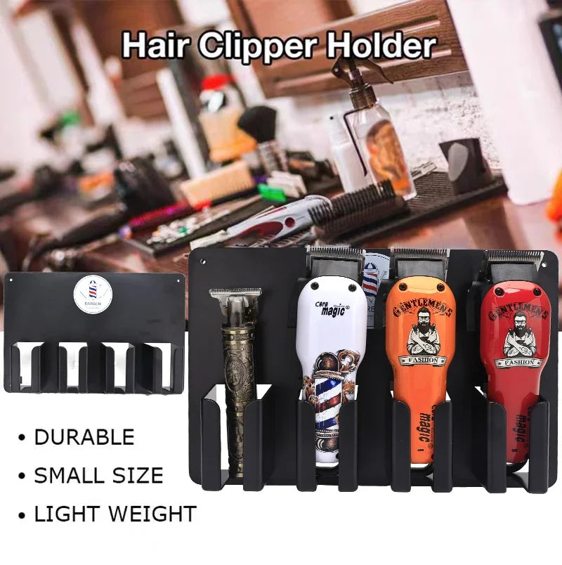 Wall  Clipper Rack Hair Trimmer Shaver Holder Mounted Hair Dryer Barber  Box Salon Practical Tool